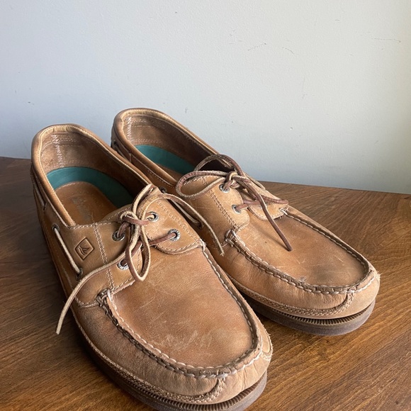 Sperry  Top Sider Classic Brown Leather Boat Shoes - Picture 8 of 10